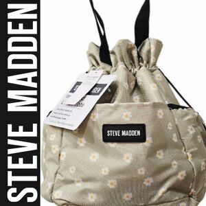 Steve Madden Floral Drawstring Insulated Lunch Tote Bag